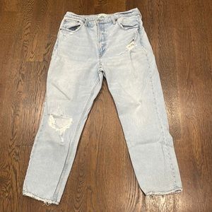 ABERCROMBIE MOM JEANS HIGH RISE 12R